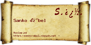 Sanko Ábel névjegykártya
